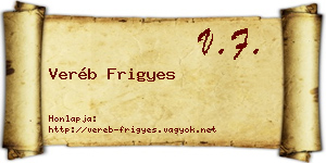 Veréb Frigyes névjegykártya